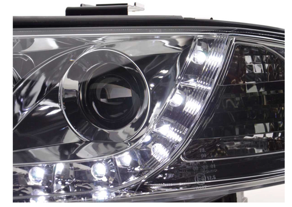 FK LED-Scheinwerfer LED DRL Projektor Audi A6 4B C5 97-01 schwarz S6 S-Line LHD