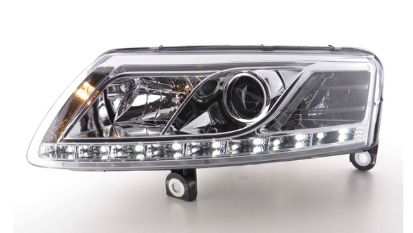 FK LED-Scheinwerfer LED DRL Projektor Audi A6 C6 4F 04-08 schwarz S6 S-Line LHD