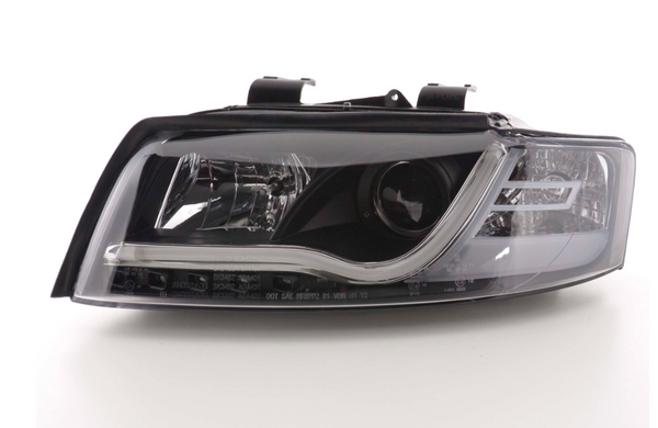 FK LED DRL Angel Eye Projektorscheinwerfer Audi A4 B6 8E 01-04 SCHWARZ LHD S4 