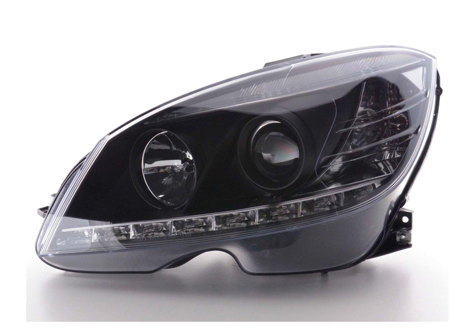 FK Set Mercedes C-Class W204 07-10 black smoke LED DRL HEADLIGHTS AMG LHD