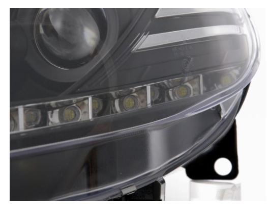 FK LED-Scheinwerfer DRL Projektor Fiat Punto Evo 199 09+ schwarz LHD