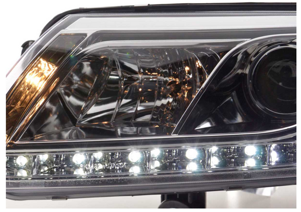 FK LED-Scheinwerfer LED DRL Projektor Audi A6 C6 4F 04-08 Chrom S6 S-Line LHD