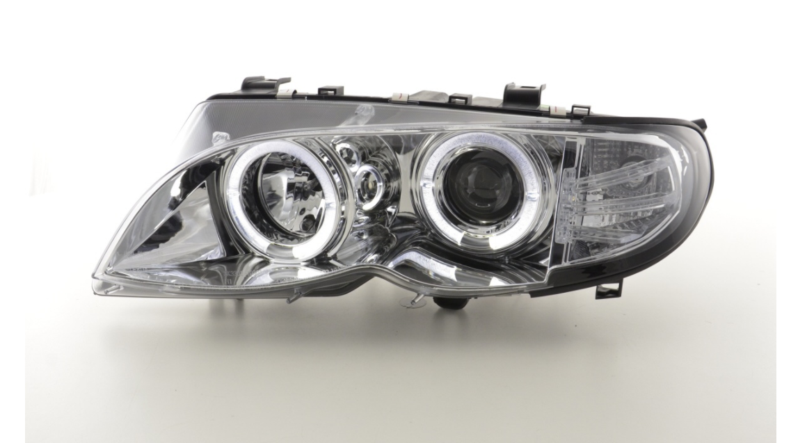 FK LED DRL Angel Eye Projector headlights BMW 3-series E46 Saloon Touring 02-05