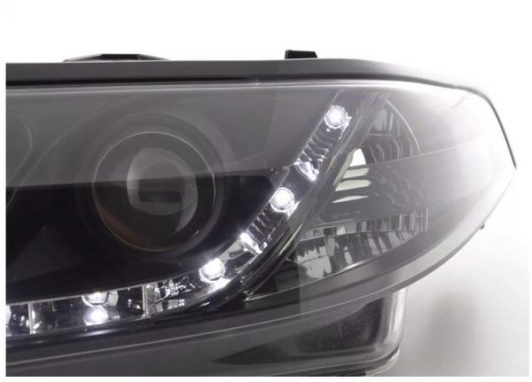 FK LED DRL Angel Eye Projektorscheinwerfer Renault Laguna G 01-05 schwarz LHD 