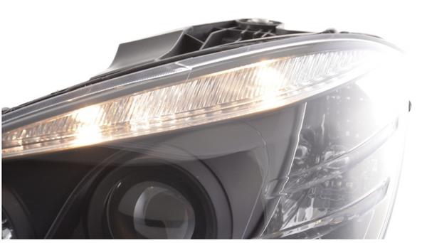 FK LED-Scheinwerfer DRL Projektor Mercedes C-Klasse W204 07-10 schwarz LHD C63 AMG