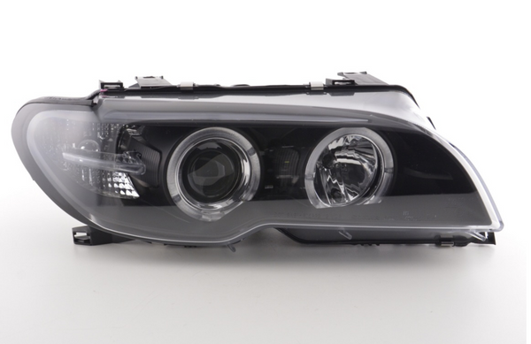 FK LED DRL Angel Eye Projektorscheinwerfer BMW 3er E46 Coupe Cabrio 03+ LHD 