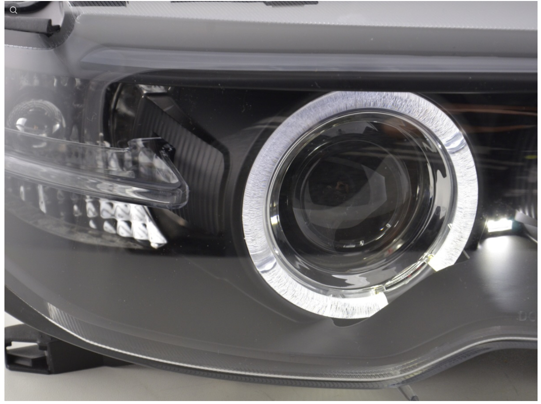 FK LED DRL Angel Eye Projector headlights BMW 3-series E46 Coupe Cabrio 03+ LHD