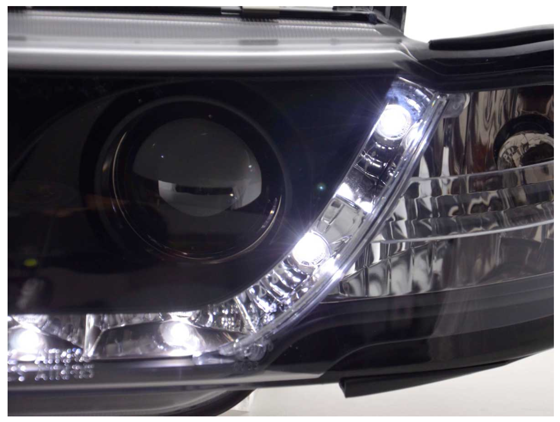 FK Vauxhall Opel Astra F 95–97 LED DRL Lightbar Halo Projektor Scheinwerfer LHD