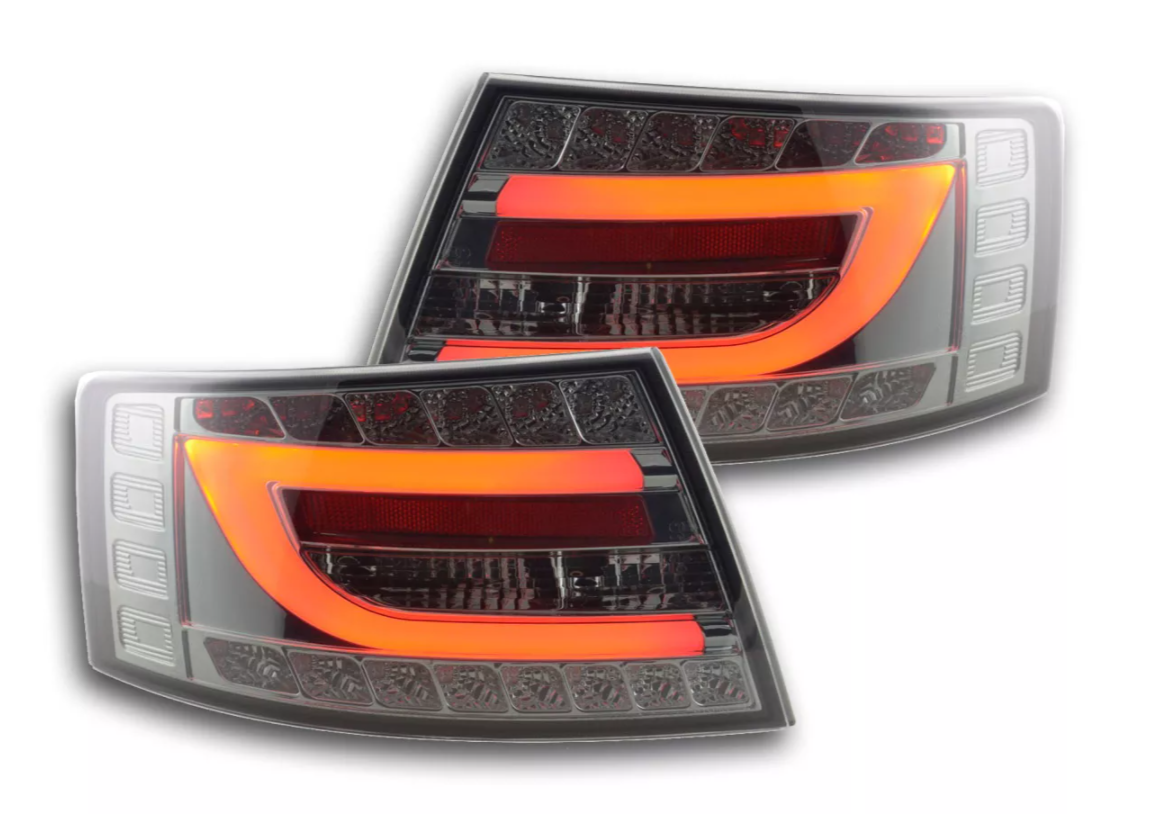 FK LED Lightbar DRL Rear Lights Audi A6 Saloon Black C6 4F 04-08 Lightbar LHD S6