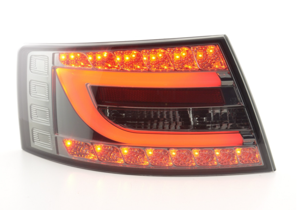 FK LED Lightbar DRL Rear Lights Audi A6 Saloon Black C6 4F 04-08 Lightbar LHD S6