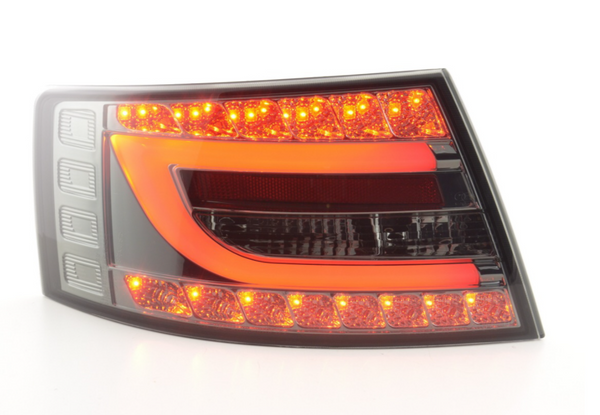 FK LED Lightbar DRL Rear Lights Audi A6 Saloon Black C6 4F 04-08 Lightbar LHD S6