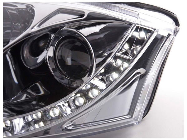 FK Pair LED DRL Projector headlights Audi TT 8N 99-06 chrome 1.8 3.2 Quattro LHD