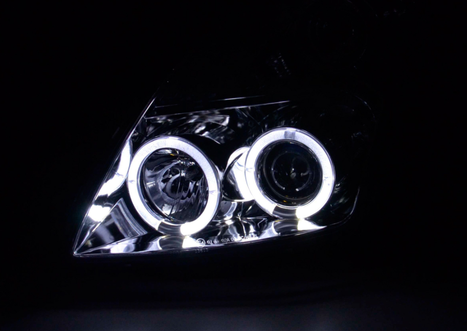 FK LED DRL Angel Eye Projektorscheinwerfer Suzuki Swift Typ MZ EZ 05- Chrom LHD 