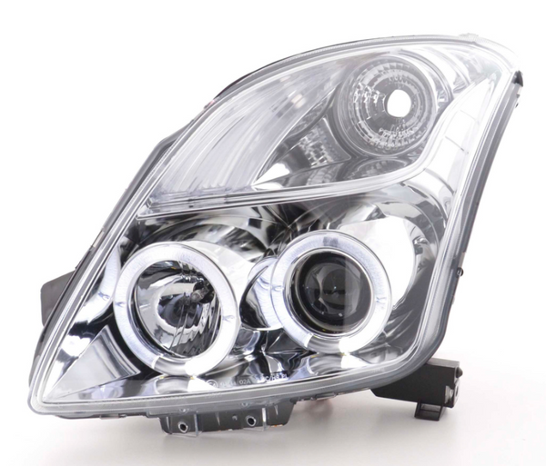 FK LED DRL Angel Eye Projector headlights Suzuki Swift type MZ EZ 05- chrome LHD