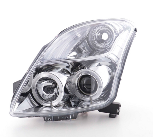 FK LED DRL Angel Eye Projector headlights Suzuki Swift type MZ EZ 05- chrome LHD