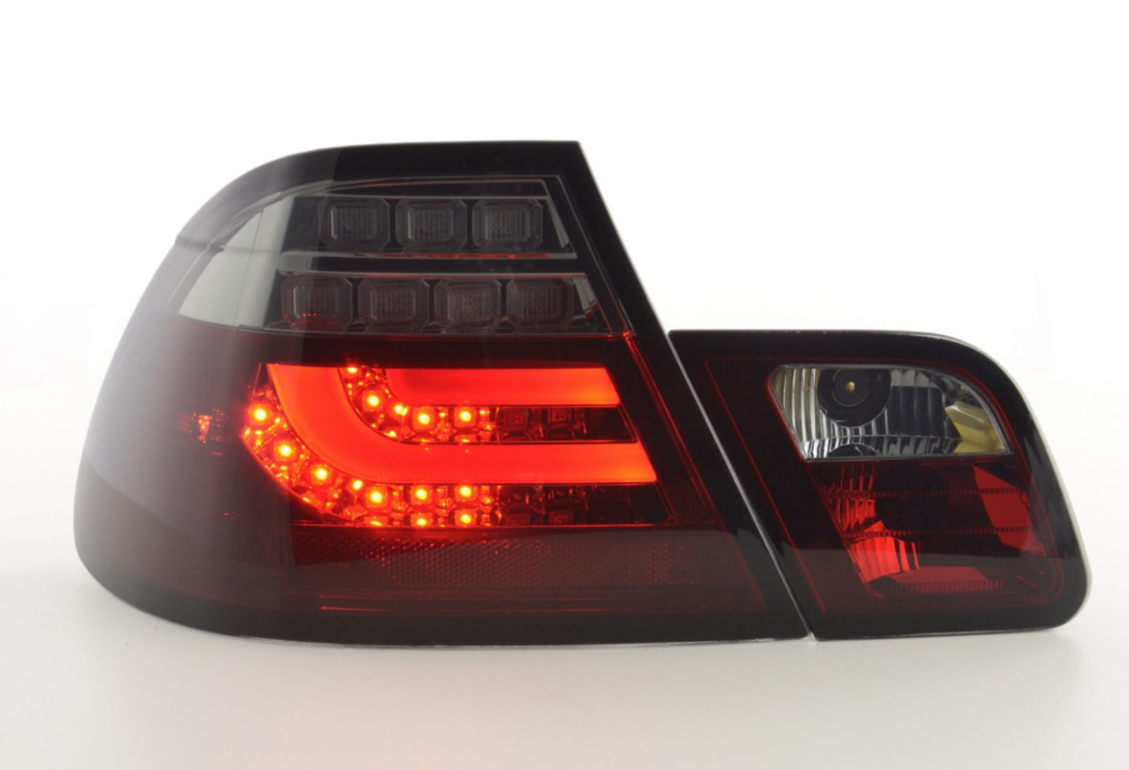 FK Pair Smoke BLACK LED REAR LIGHTS BMW E46 Coupe 03-07 red / black 330 320 LHD