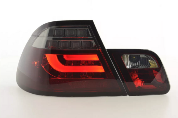 FK Paar Smoke BLACK LED RÜCKLEUCHTEN BMW E46 Coupe 03-07 rot / schwarz 330 320 LHD