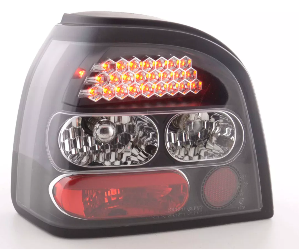 FK Pair VW GOLF MK 3 MK3 3 BLACK LED REAR LIGHTS TAIL LAMPS GTi 1HXO 92-97 LHDVehicle Parts &amp; Accessories, Car Parts, External Lights &amp; Indicators! 