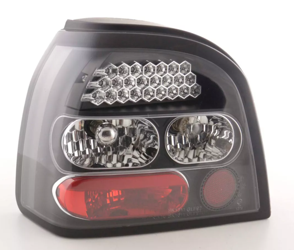 FK Pair VW GOLF MK 3 MK3 3 BLACK LED REAR LIGHTS TAIL LAMPS GTi 1HXO 92-97 LHD