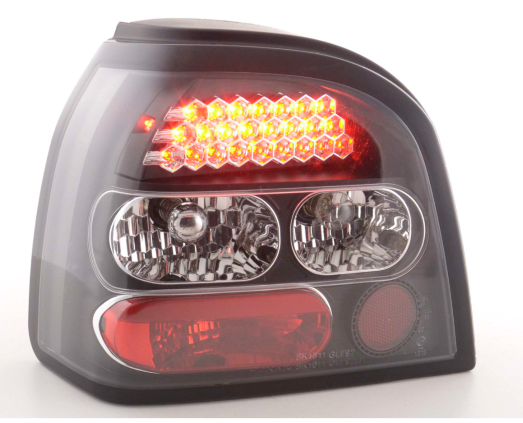 FK Pair VW GOLF MK 3 MK3 3 BLACK LED REAR LIGHTS TAIL LAMPS GTi 1HXO 92-97 LHDVehicle Parts &amp; Accessories, Car Parts, External Lights &amp; Indicators! 