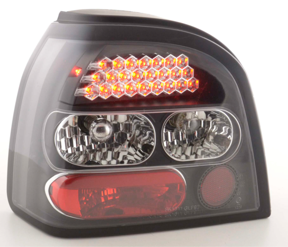 FK Pair VW GOLF MK 3 MK3 3 BLACK LED REAR LIGHTS TAIL LAMPS GTi 1HXO 92-97 LHDVehicle Parts &amp; Accessories, Car Parts, External Lights &amp; Indicators! 