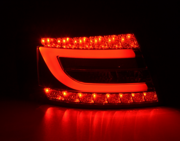 FK Automotive LED Rear Lights Audi A6 Saloon Red Black C6 4F 04-08 Lightbar LHD