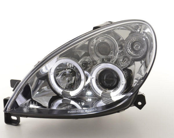 FK LED DRL Angel Eye Projector headlights Citroen Xsara type N7 00-05 chrome LHD