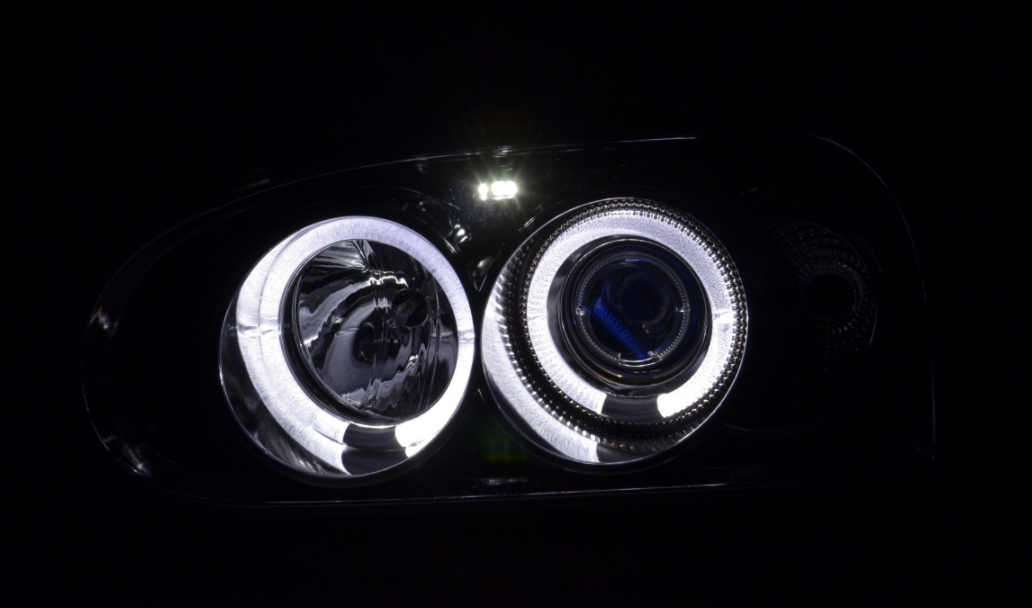 FK LED DRL Angel Eye Projector headlights VW Golf 3 MK3 1HXO 1 EXO 91-97 LHD