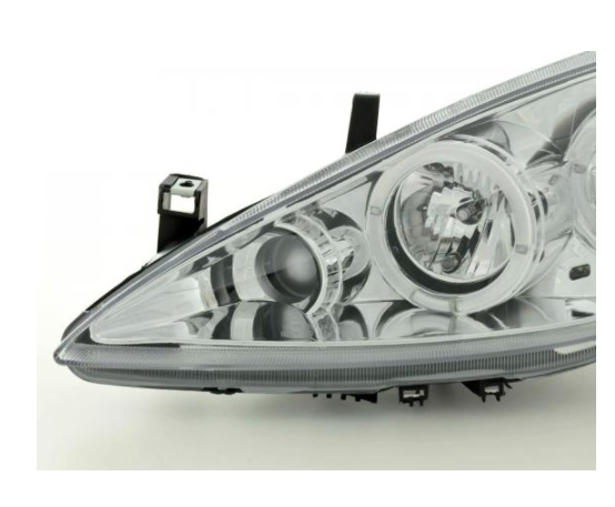 FK LED DRL Angel Eye Projektorscheinwerfer Peugeot 307 01-06 Chrom LHD 