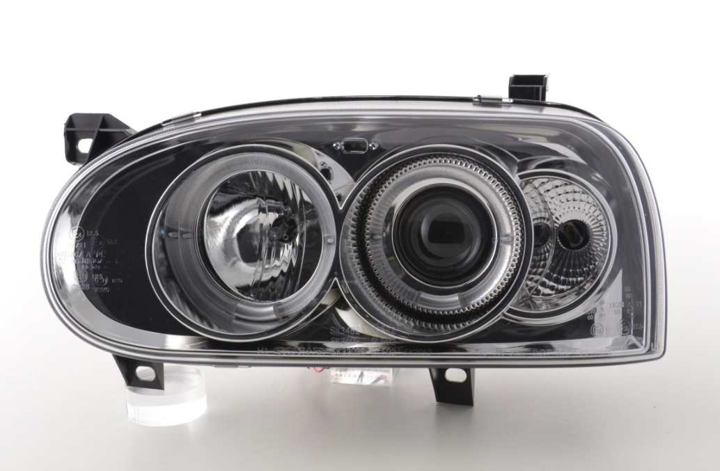 FK LED DRL Angel Eye Projector headlights VW Golf 3 MK3 1HXO 1 EXO 91-97 LHD