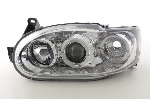 FK Paar LED DRL Schwarze Scheinwerfer Ford Escort MK6 MK7 95-09 Chrom LHD ST RS 