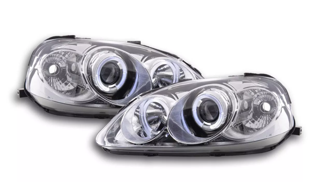 FK Set LED DRL Headlights Honda Civic Coupe Civic 2/3/4 dr 99-00 MK6 EJ EK EM