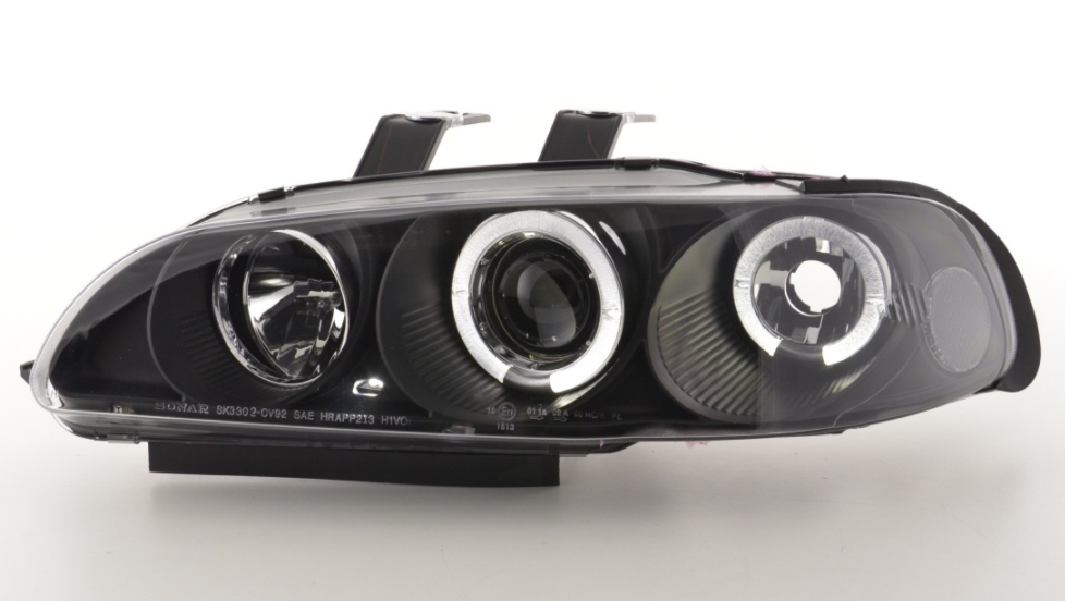 FK Paar LED DRL schwarze Scheinwerfer Honda Civic 4 MK4 4dr 92–95 EC ED EE EF EX