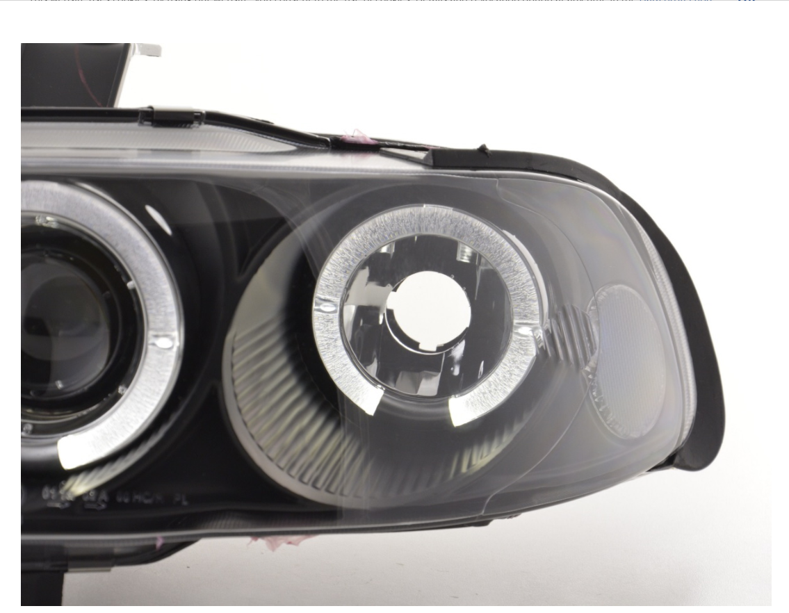 FK Pair LED DRL Black headlights Honda Civic 4 MK4 4dr 92-95 EC ED EE EF EX