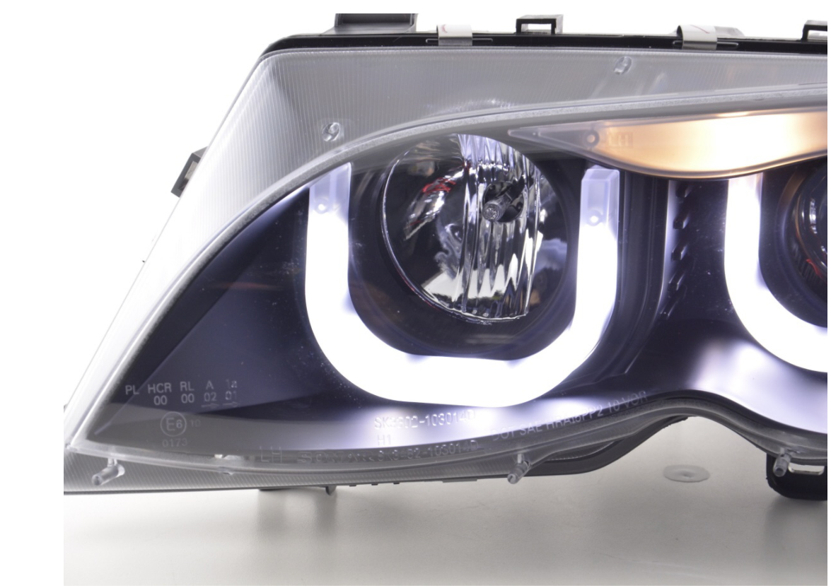 FK Pair LED DRL Projector headlights BMW 3-Series E46 Saloon Touring 02-05 RHD