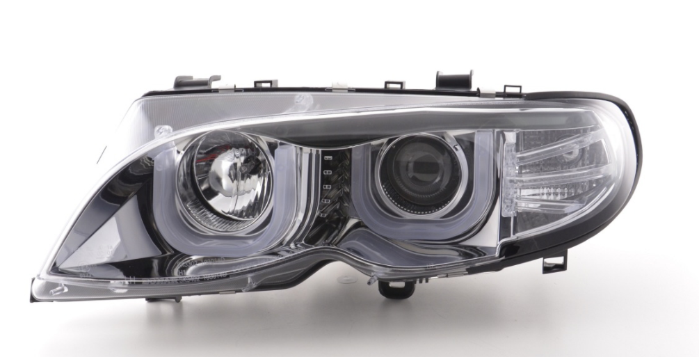 FK Paar LED DRL Projektorscheinwerfer BMW 3er E46 Limousine Touring 02-05 RHD