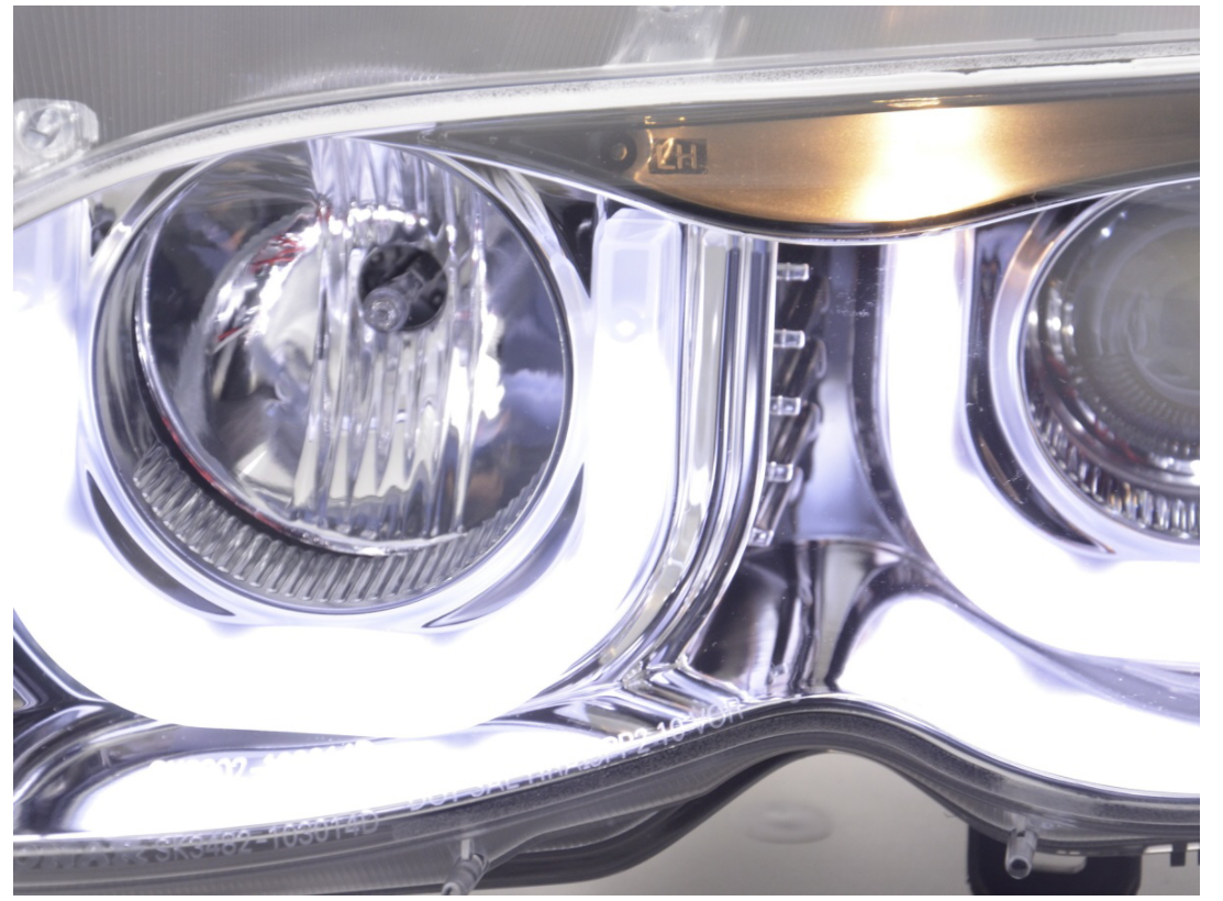 FK Pair LED DRL Projector headlights BMW 3-Series E46 Saloon Touring 02-05 RHD