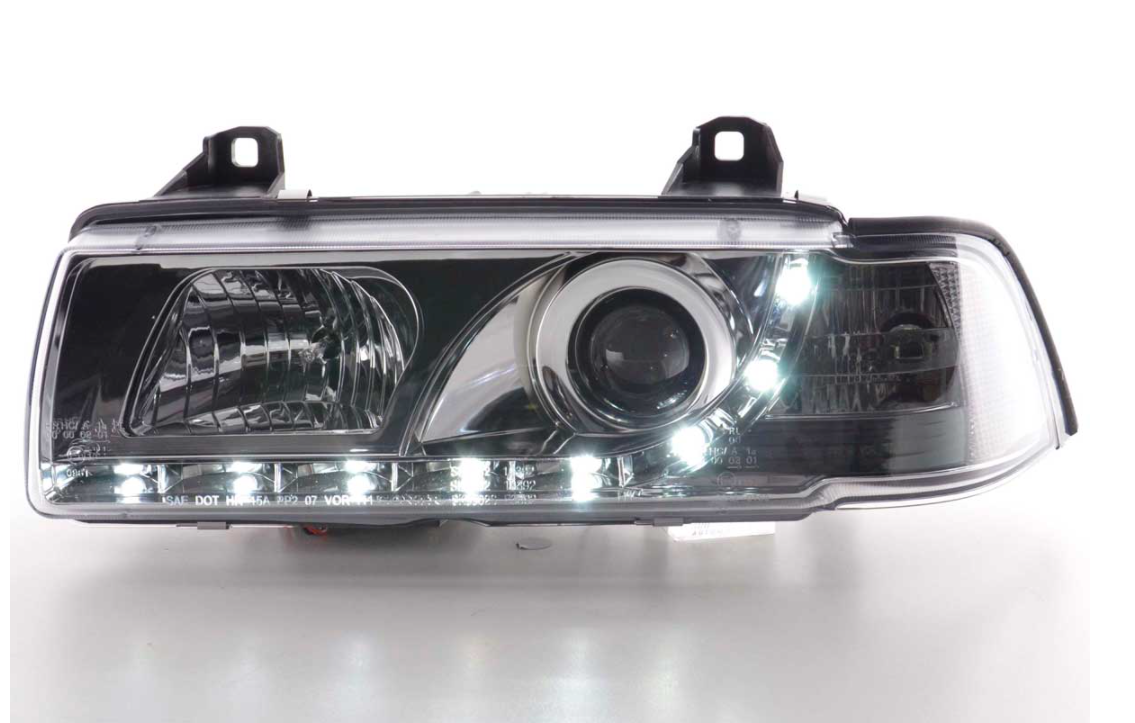 FK LED-Scheinwerfer Angel Eyes Halo BMW 3er E36 Limousine Touring RHD M3 