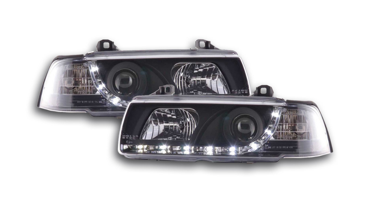 FK LED DRL Scheinwerfer Angel Eyes Halo BMW 3er E36 Coupe Cabrio 92-98 LHD