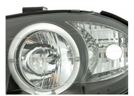 FK Set LED DRL Projektor Angel Eye Scheinwerfer Renault Megane 1 MK1 3/5dr 99+ RHD