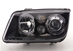 FK LED DRL Angel Eye Halo Projektorscheinwerfer VW Bora 1J 98–04 schwarz RHD &amp; LHD