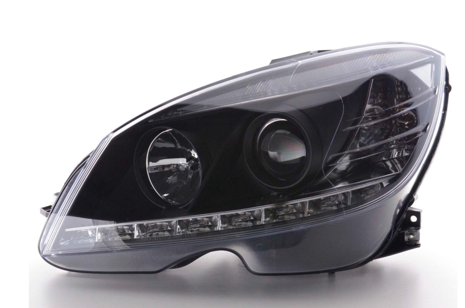 FK LED DRL Angel Eye Projector Headlights Mercedes C-Class W204 07-10 LHD