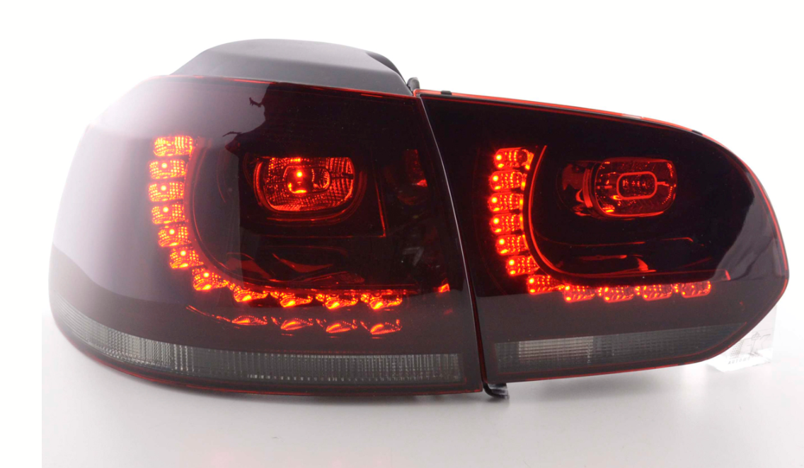 FK Set VW GOLF MK6 MK 6 08-12 1K LED REAR LIGHTS LAMPS TAIL BLACK LHD GTI LOOK