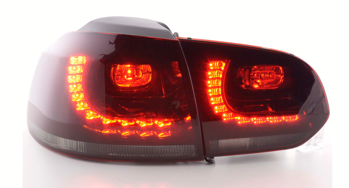 FK Set VW GOLF MK6 MK 6 08-12 1K LED REAR LIGHTS LAMPS TAIL BLACK LHD GTI LOOK