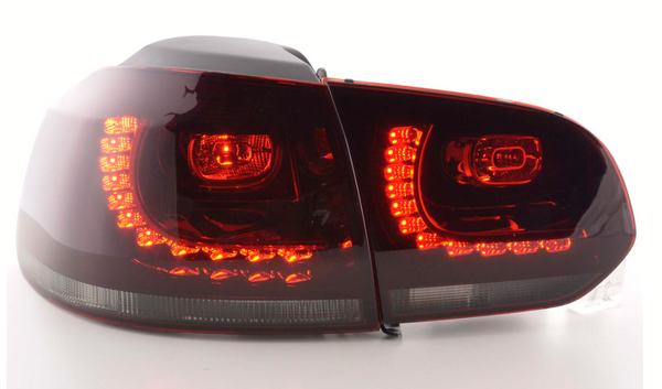 FK Set VW GOLF MK6 MK 6 08-12 1K LED REAR LIGHTS LAMPS TAIL BLACK LHD GTI LOOK