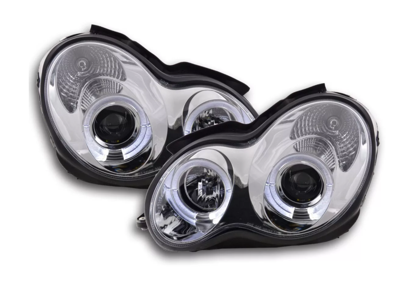 FK Set LED DRL HEADLIGHTS Mercedes C-Class W203 00-07 chrome 203 C63 AMG