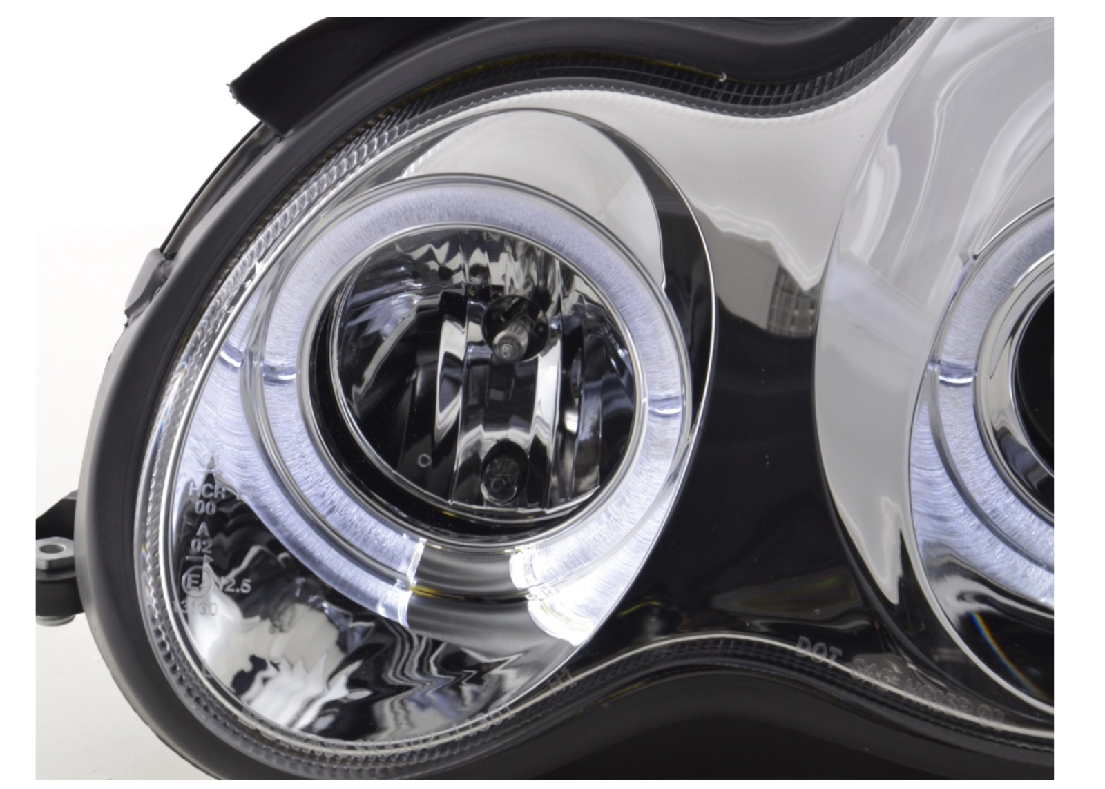 FK LED DRL Angel Eye Projector Headlight set Mercedes C-Class W203 00-07 RHD