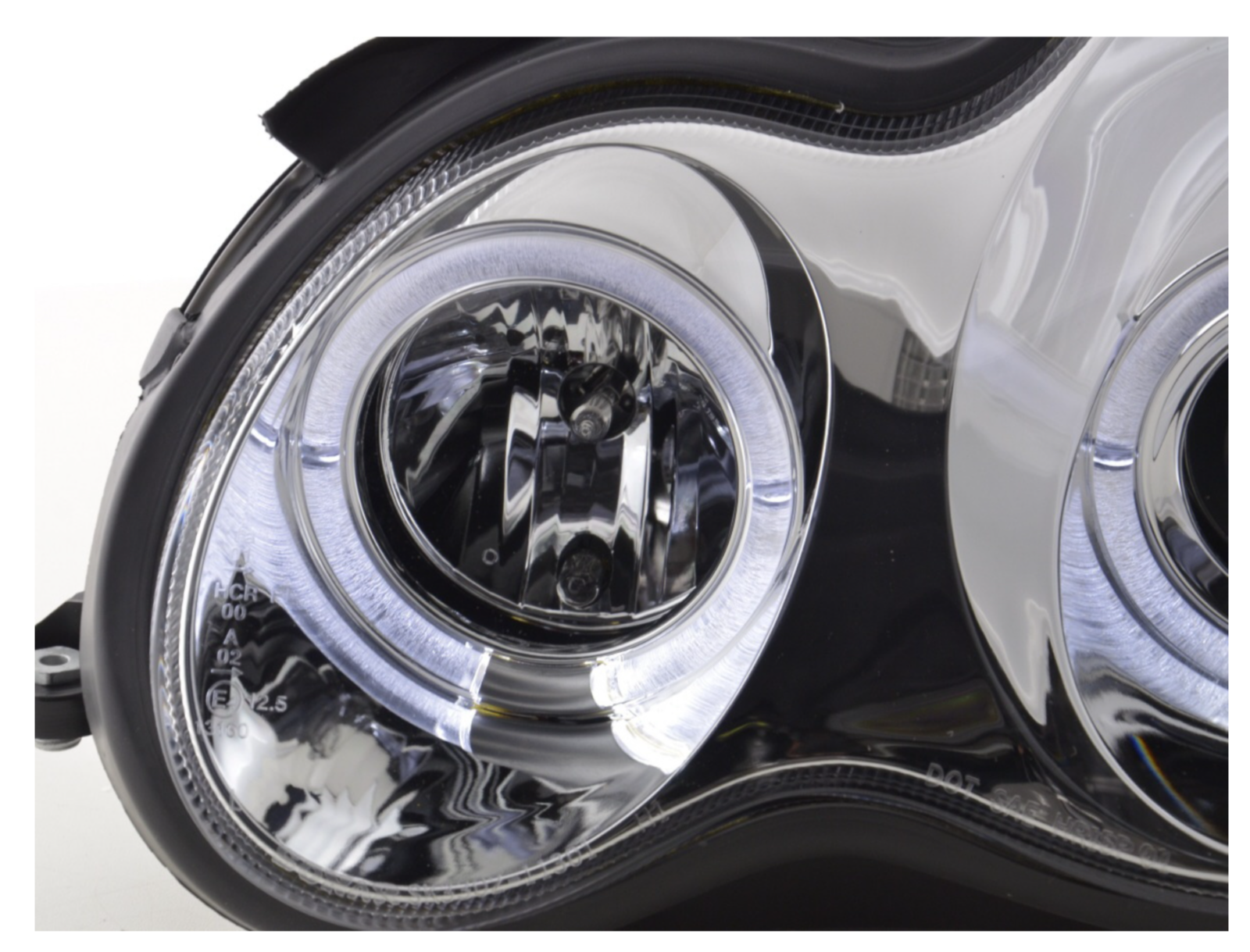 FK LED DRL Angel Eye Projector Headlight set Mercedes C-Class W203 00-07 RHD