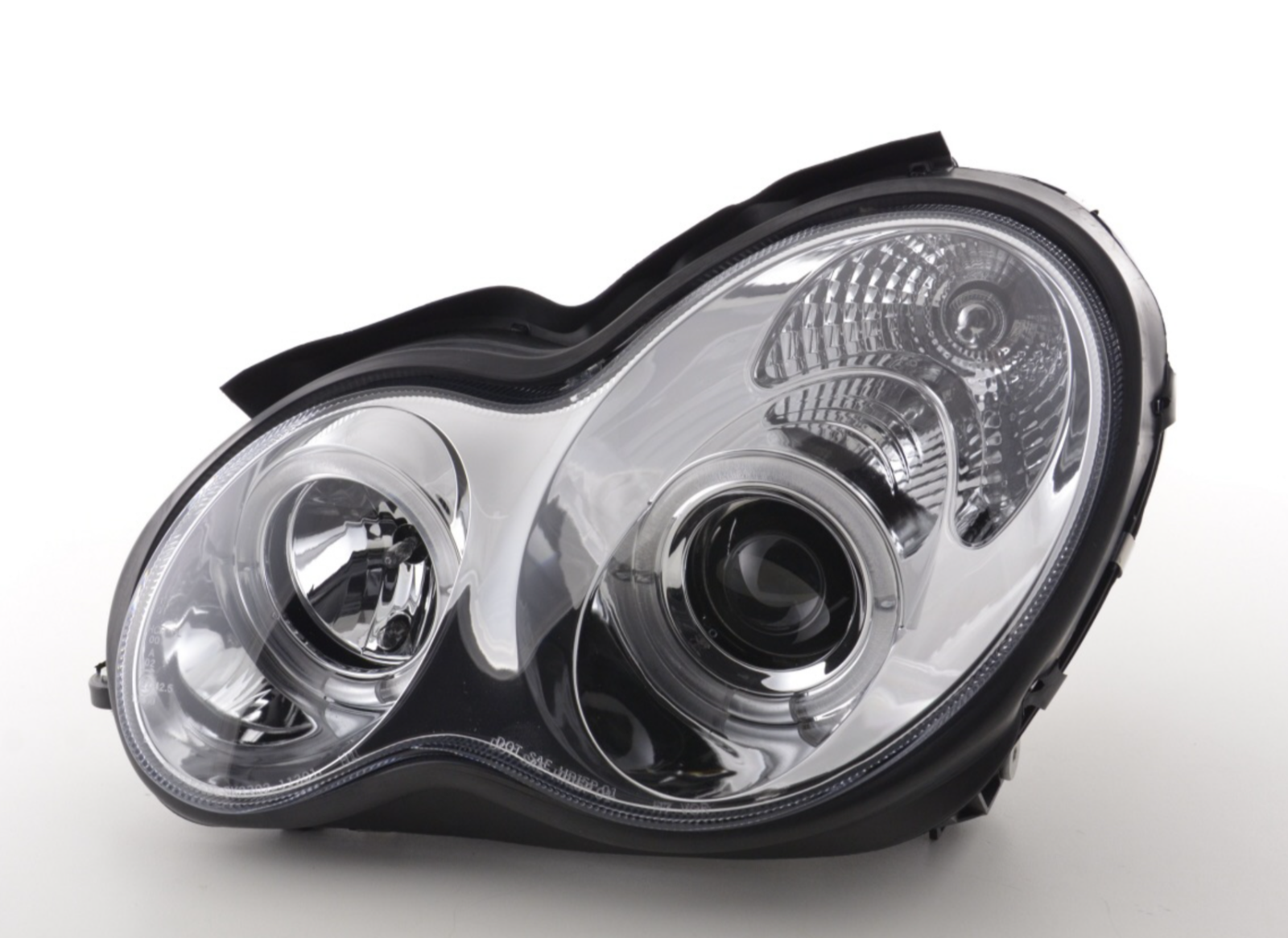 FK LED DRL Angel Eye Projektor-Scheinwerfer-Set Mercedes C-Klasse W203 00–07