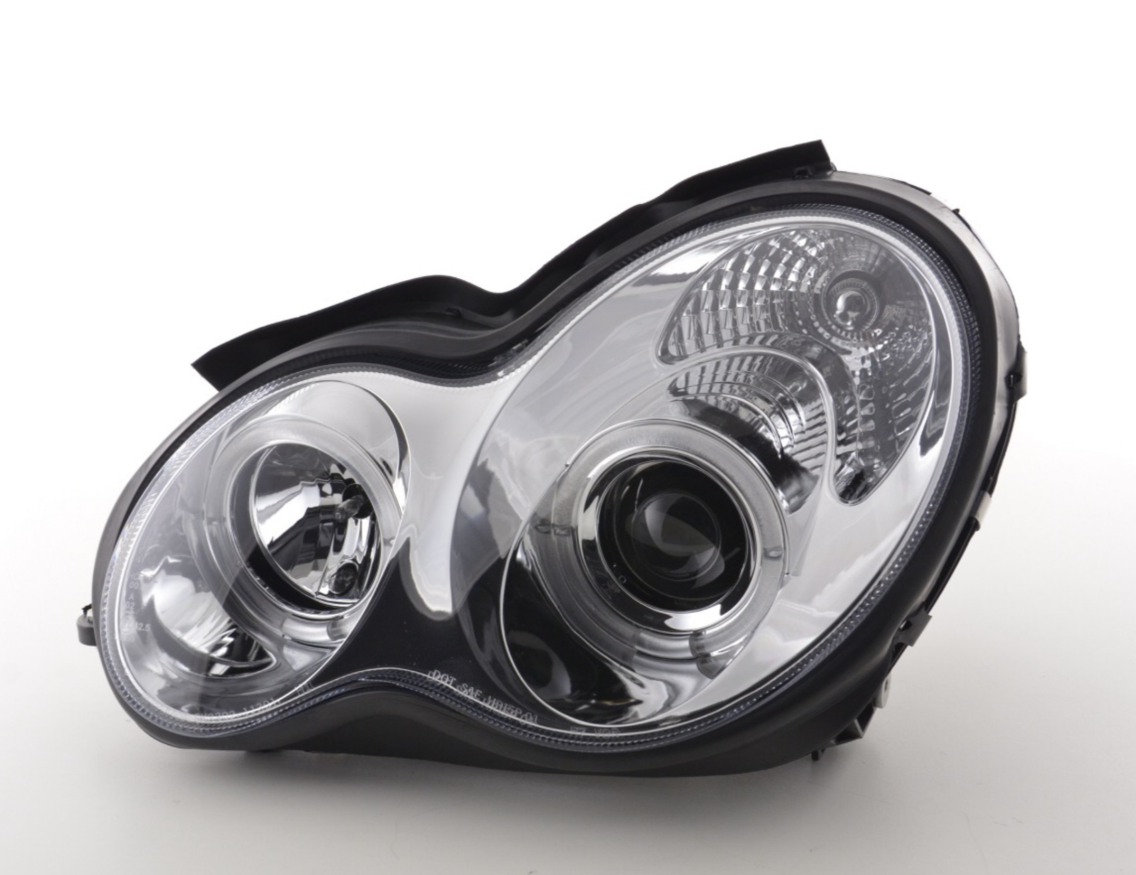 FK LED DRL Angel Eye Projektor-Scheinwerfer-Set Mercedes C-Klasse W203 00–07